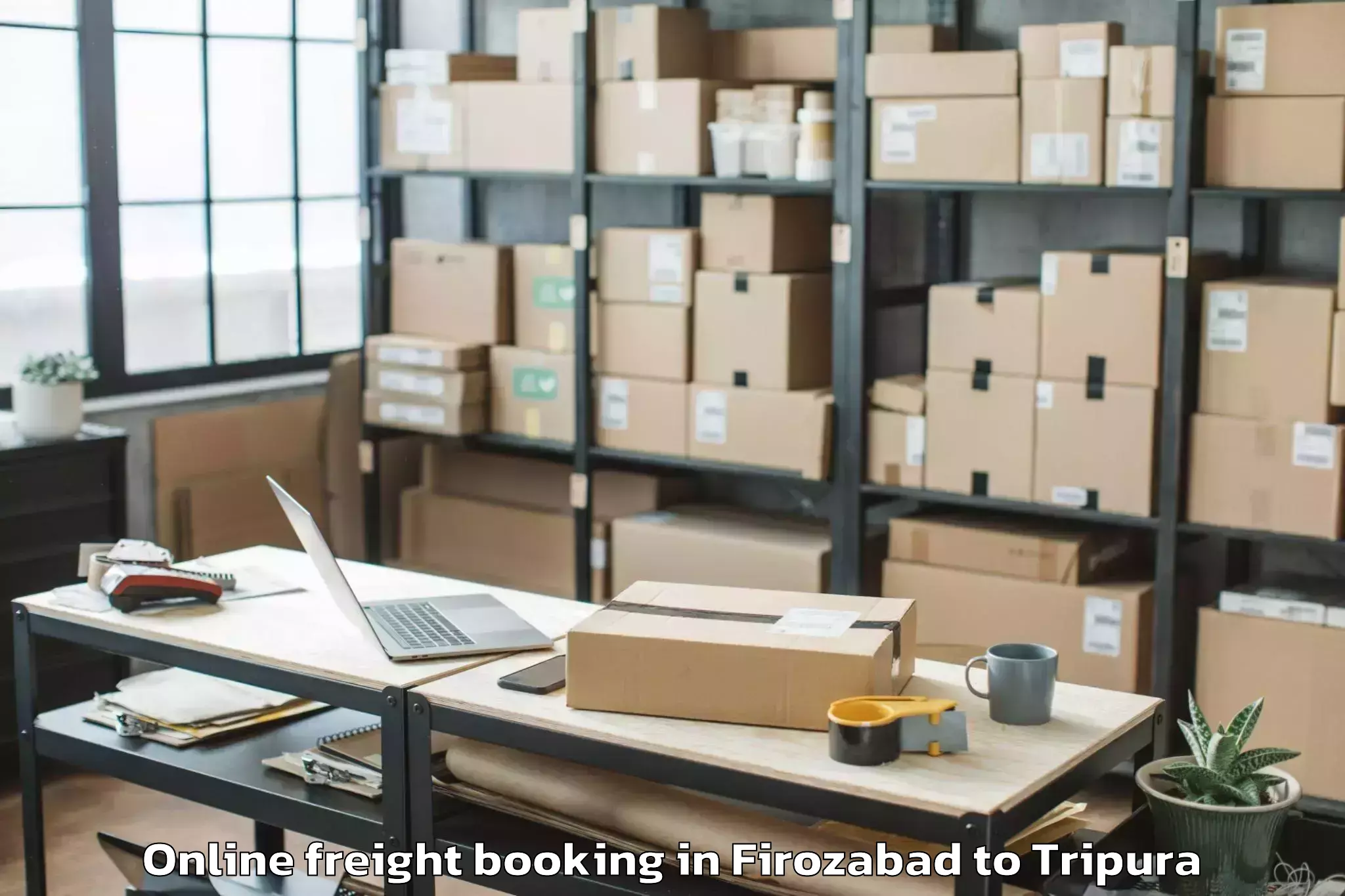 Hassle-Free Firozabad to Manu Bazar Online Freight Booking